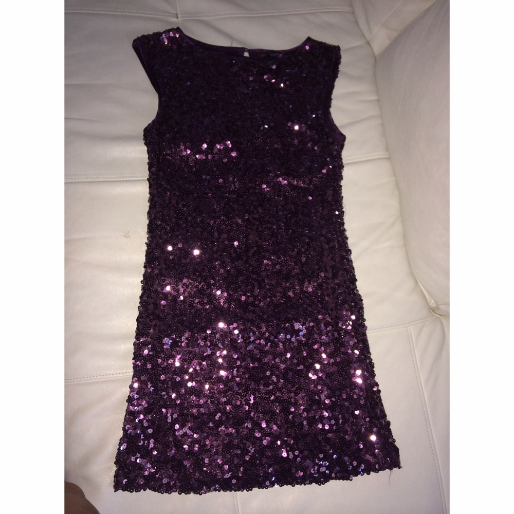 Purple sequin Mini Dress